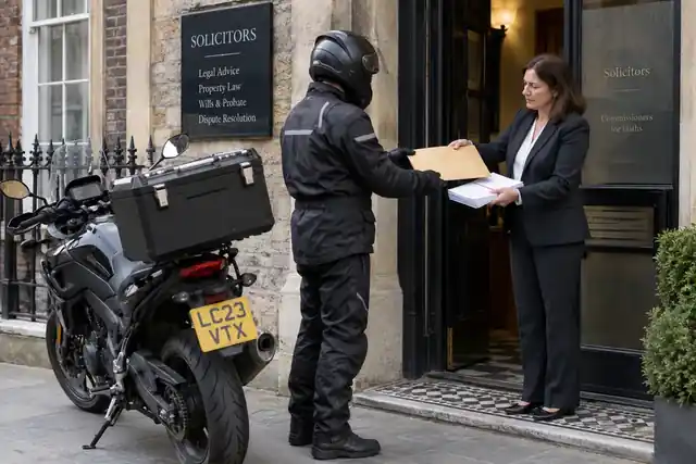legal document bike courier