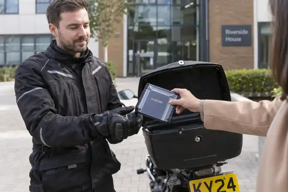 passport motorcycle courier