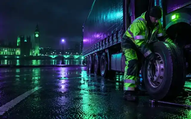 HGV mobile tyre technician