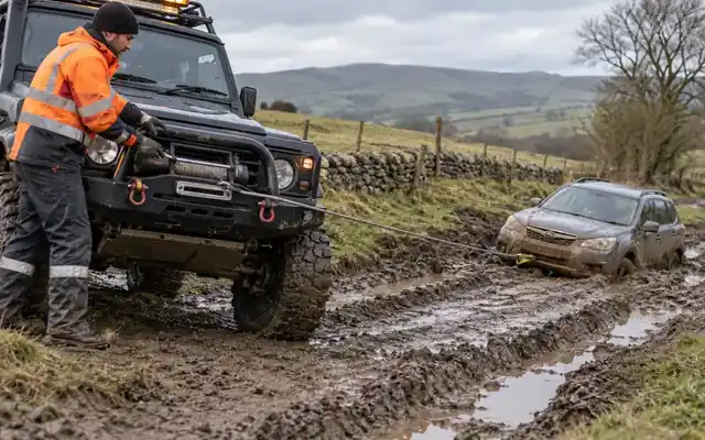 off road car recovery service